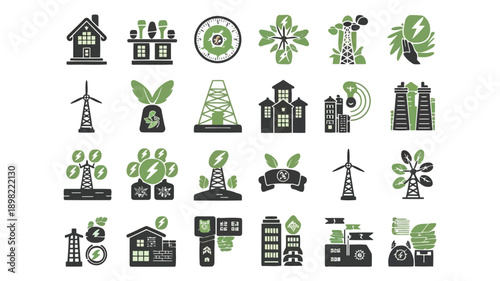 Collection of diverse icons representing various professions and activities