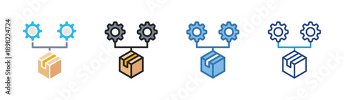 System Package icon set multiple style collection