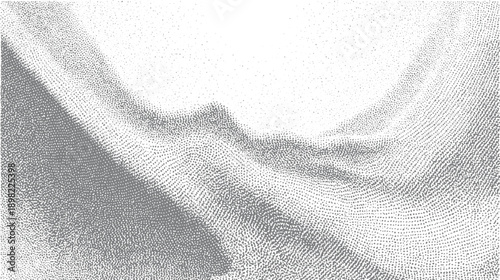 Abstract grayscale stippled texture with varying dot density and organic shapes dots