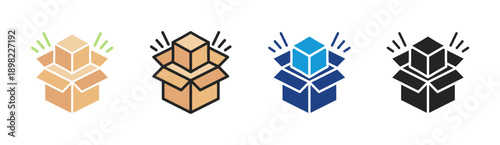 Product Launch icon set multiple style collection