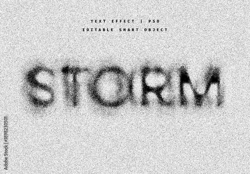 Shifted Blurred Halftone Text Effect