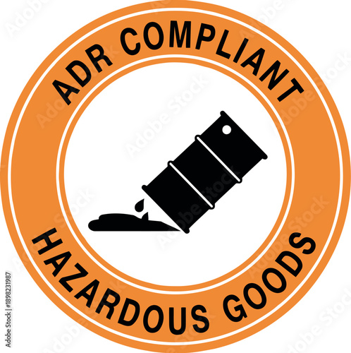 ADR Compliant Hazardous Goods Symbol – Industrial Safety Warning Label for Dangerous Materials
