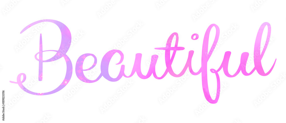 Obraz premium Beautiful word png, gradient pink calligraphy in transparent background