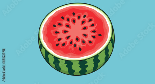 Fresh and juicy watermelons and slices icon
