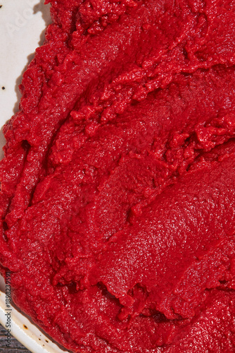 close up of tomato sauce