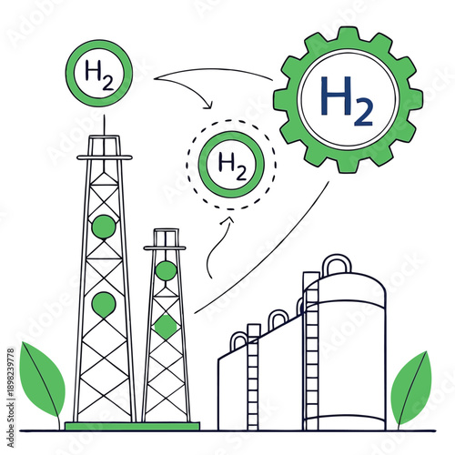 Industrial facility utilizing hydrogen and renewable energy for sustainable production
