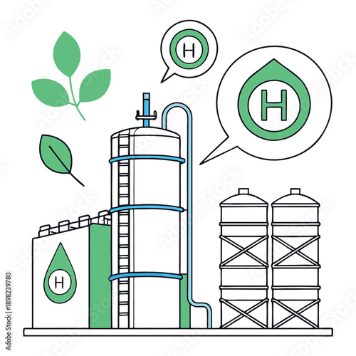 Industrial facility showcasing sustainable and eco-friendly production processes