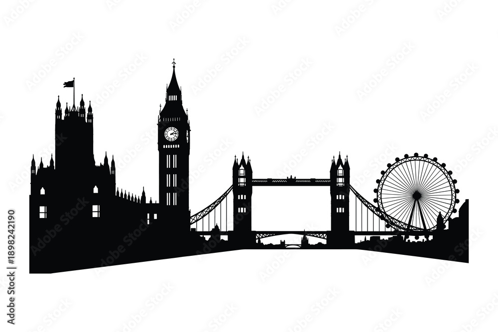 Fototapeta premium london City Silhouette
