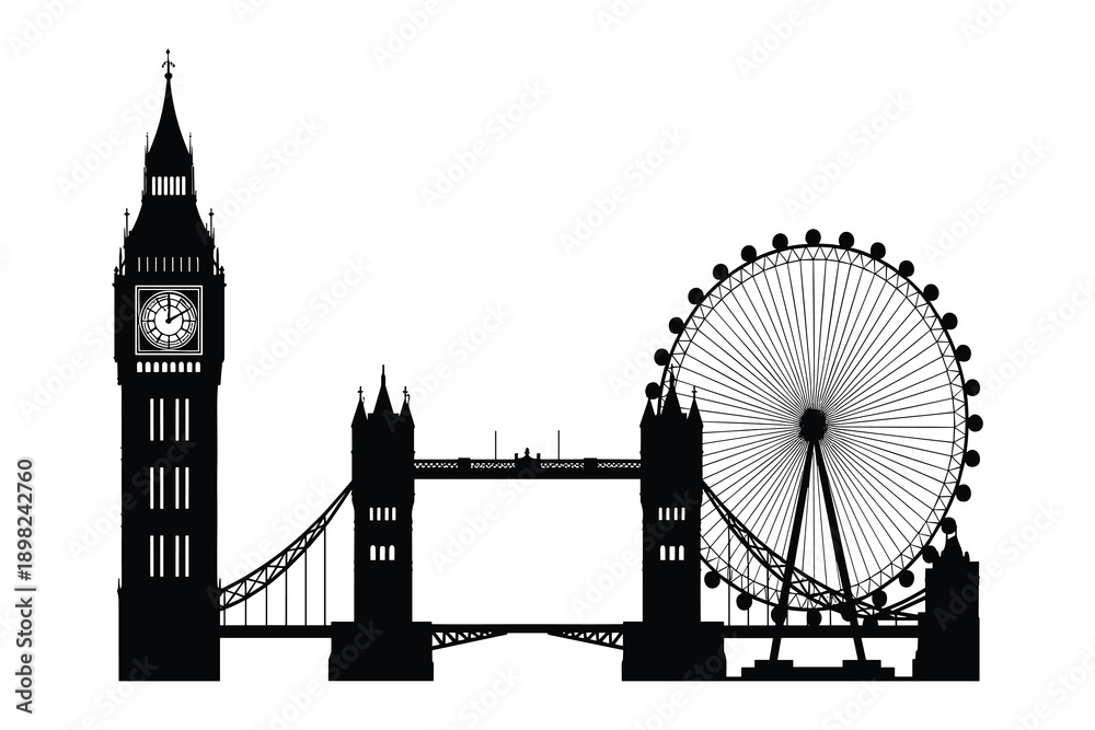 Fototapeta premium london City Silhouette