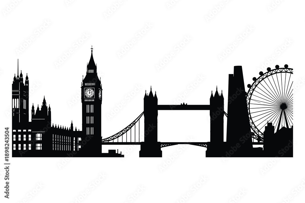 Fototapeta premium london City Silhouette