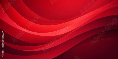 Red Abstract Flowing Curve Background with Smooth Layers and Clean Modern Look