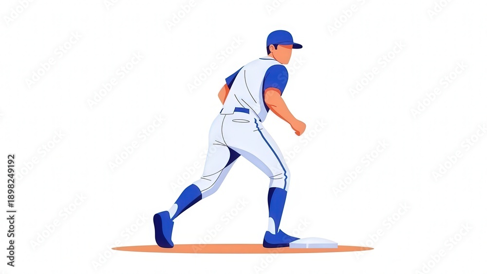 Fototapeta premium Dynamic Baseball Player Sliding into Base During Game Action