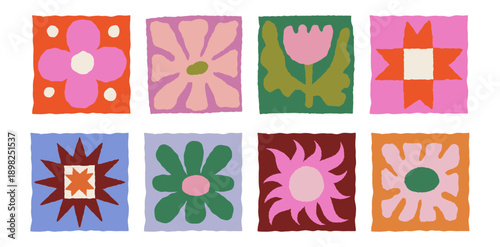 Photos Vector whimsical illustrations in hand drawn doodle imperfect edges and wavy sha