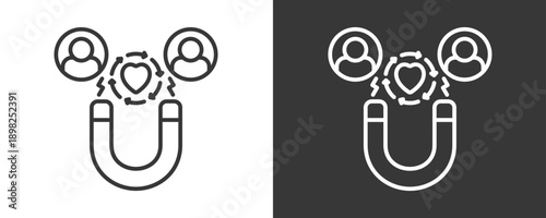 Customer Retention Icon Set Vector Collection Isolated In Black And White