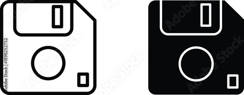 floppy disk icon vector graphic illustration  with white background flat hand made icon fill icon .