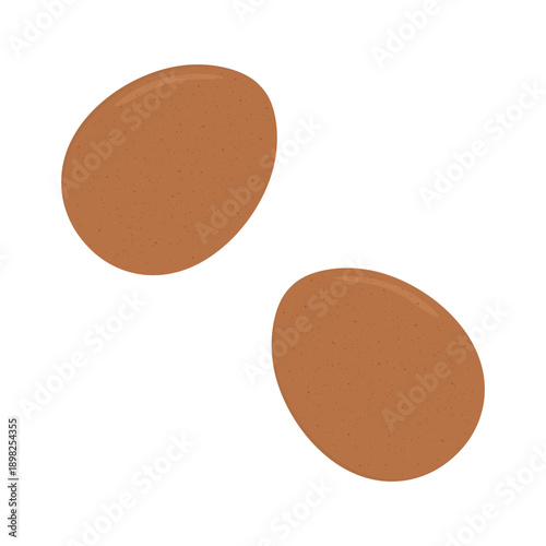 Chicken eggs. Whole eggshell isolated on white background. Breakfast food. Healthy organic natural snack. protein nutrition. Fresh eggs food icon. Colored flat vector illustration