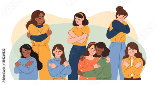 Diverse Group of Women Standing Together.