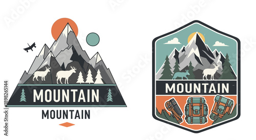 Mountain Logo Design Elements and Emblems.