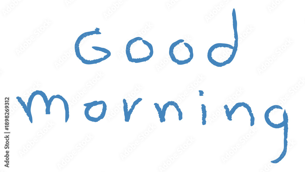 Obraz premium Good morning word design element