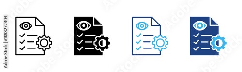 Vision Execution icon set multiple style collection