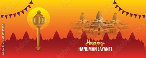 Happy hanuman jayanti celebration indian festival background