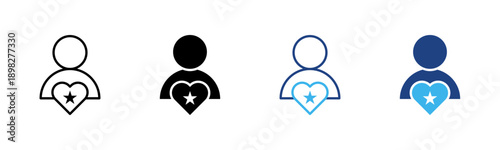 Photos Customer Value icon set multiple style collection