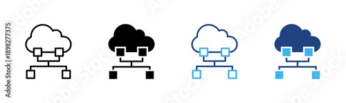 Scenario Planning icon set multiple style collection