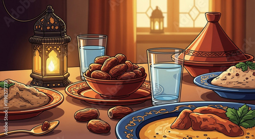 Abstract seamless geometric pattern with triangles and polygons in teal and gold, modern art deco inspired design