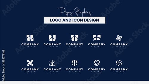 Angular Origami Company Logo Icon Pack
