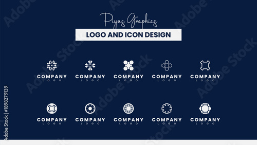 Rounded Tech Company Logo Design Collection
