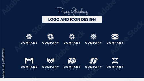 Abstract Emblem Company Logo Icon Pack
