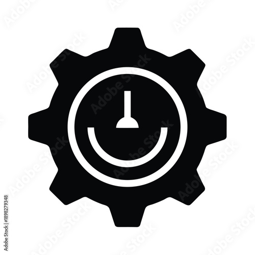 Service Uptime Silhouette Icon Vector Illustration