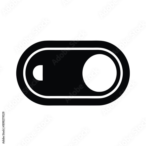 Toggle Off Silhouette Icon Vector Illustration