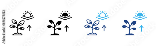 Growth Vision icon set multiple style collection