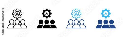 Purpose Alignment icon set multiple style collection