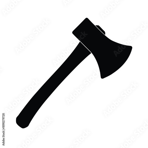 Camp Axe Silhouette Icon Vector Illustration