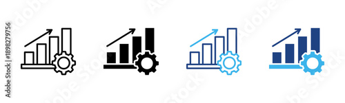 Performance Alignment icon set multiple style collection