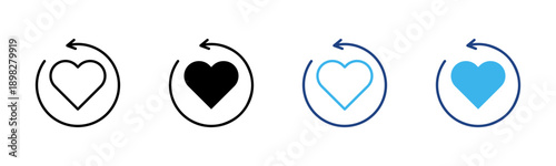 Purpose Continuity icon set multiple style collection