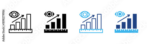 Vision Maturity icon set multiple style collection
