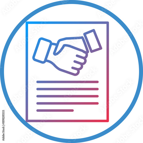 Agreement Line Icon Style