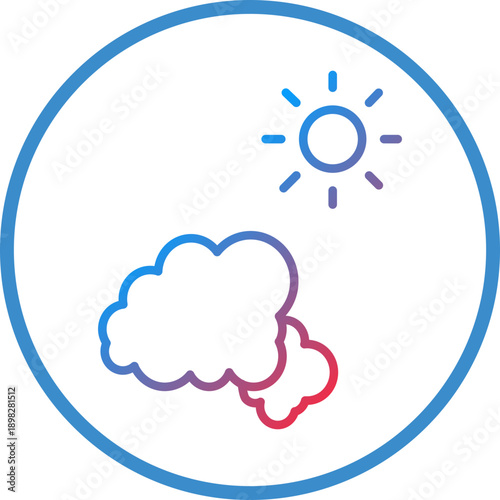 Sunny Line Icon Style