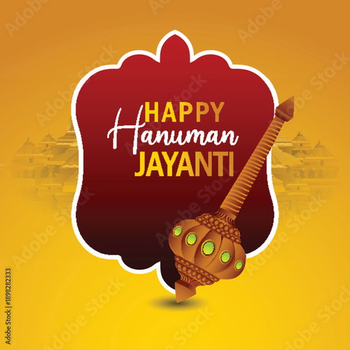 Cultural indian festival happy hanuman jayanti background