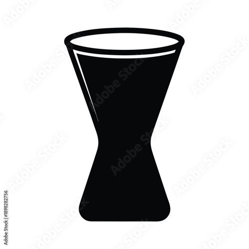 Beaker Silhouette Icon Vector Illustration