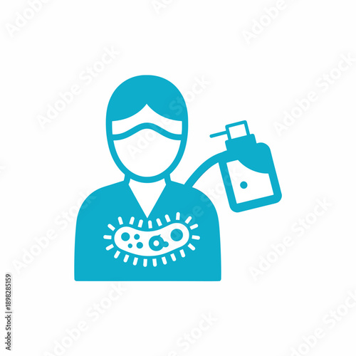 Scientist Spraying Disinfectant