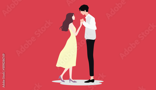 Romantic Couple Silhouettes Love and Proposal Scenes