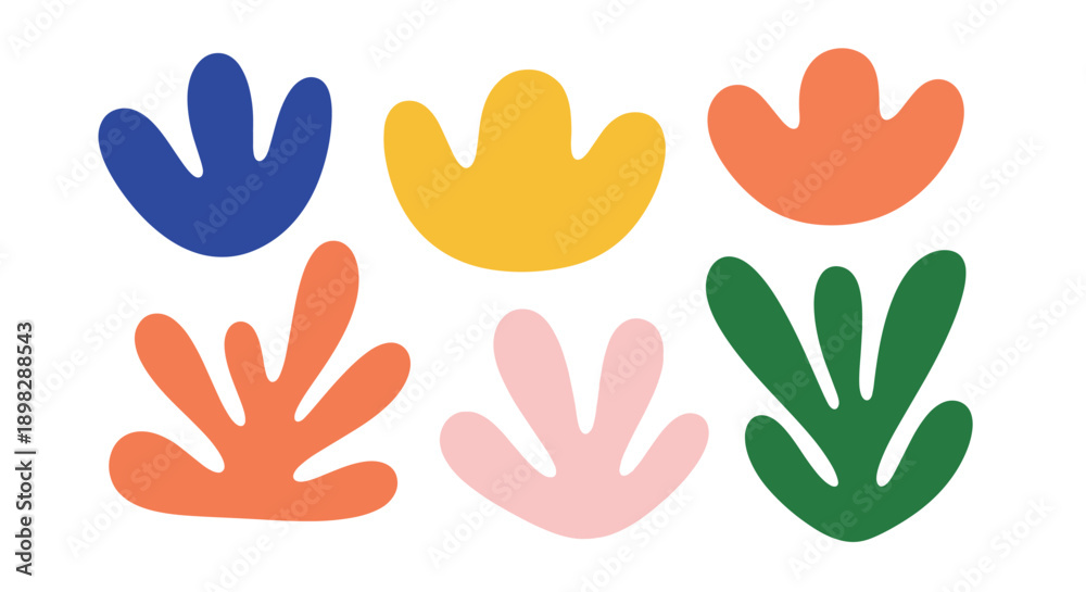 Fototapeta premium Colorful Floral Shapes