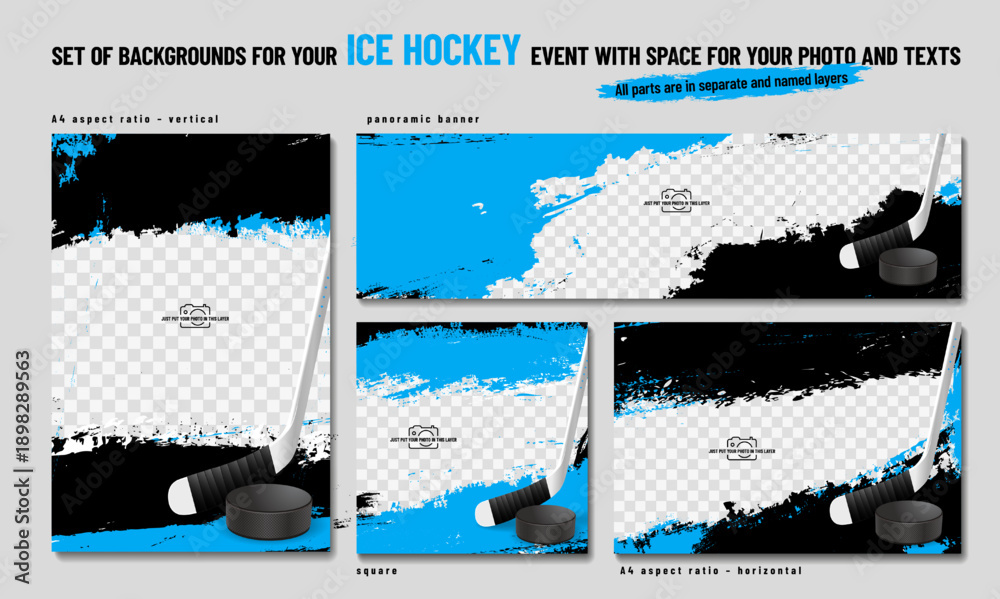 Obraz premium Dynamic Ice Hockey Event Background Design Templates