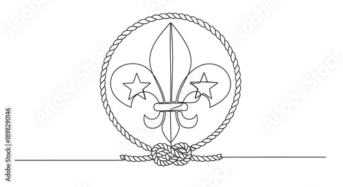 scout emblem, fleur de lis symbol