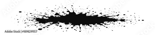 A striking black and white abstract composition with dominant negative space, minimalist design,