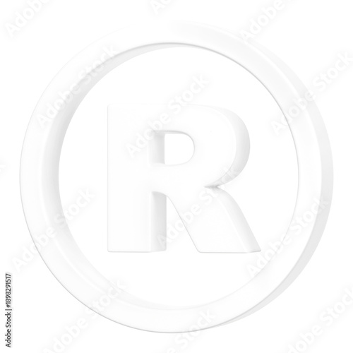 Принти на полотні White registered trademark png symbol 3D, transparent background